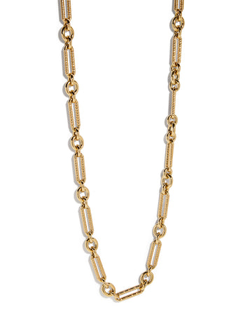 Miuccia Yellow Gold Long Chain Necklace