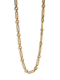 Miuccia Yellow Gold Long Chain Necklace