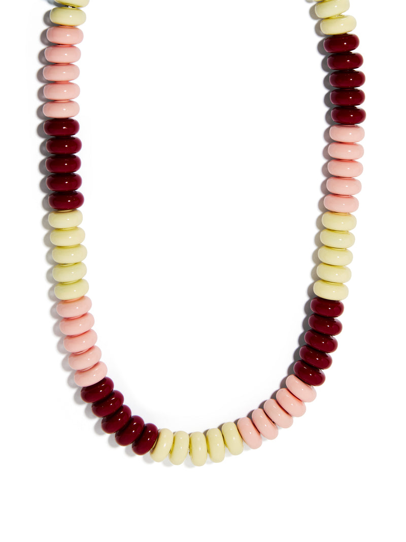 Bob Red, Pink, & Vanilla Enamel Necklace