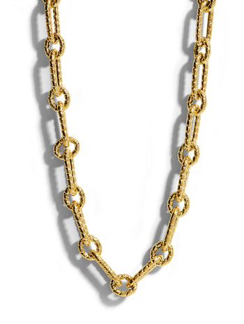 Franca Small Links Yellow Gold Necklace