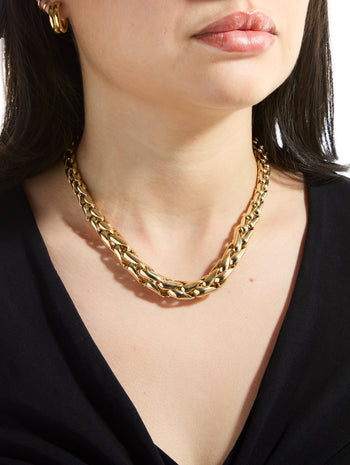 Gia Small Links Yellow Gold Necklace