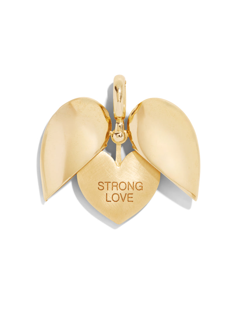 Paulette Open Heart Yellow Gold Pendant