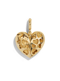 Paulette Open Heart Yellow Gold Pendant