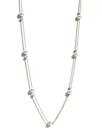 Kissing Pearl Yellow Gold Necklace