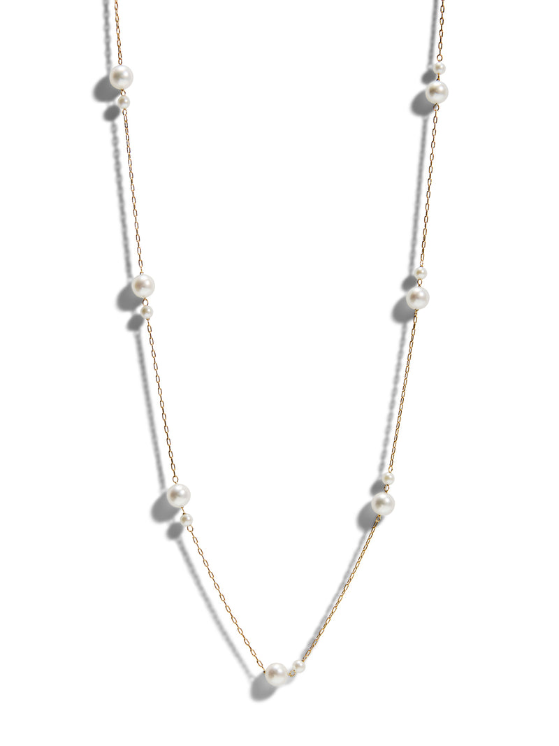 Kissing Pearl Yellow Gold Necklace