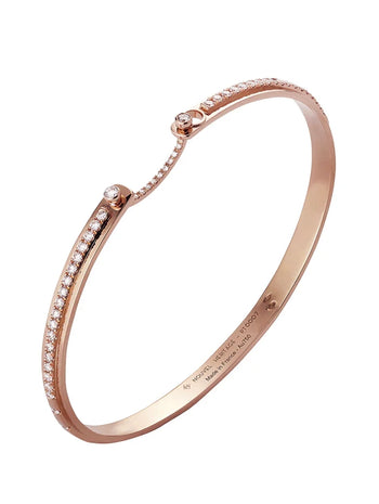 16cm Tuxedo Mood Rose Gold Bangle Bracelet