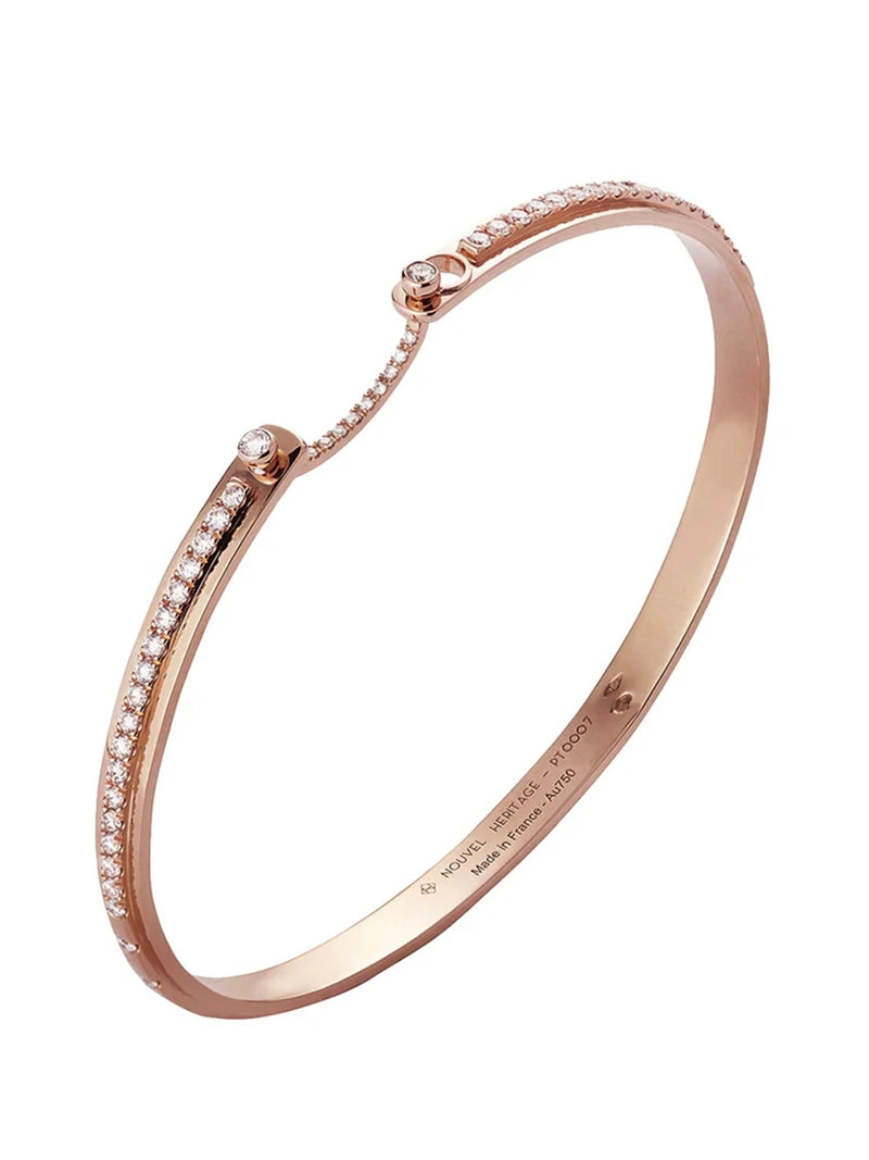 16cm Tuxedo Mood Rose Gold Bangle Bracelet