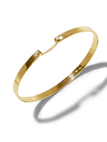 Business Meeting Mood Yellow Gold Bangle Bracelet