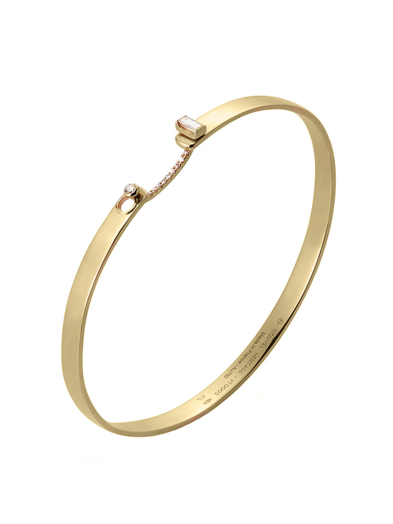 17cm Dinner Date Mood Yellow Gold Bangle Bracelet