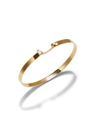 Dinner Date Mood Yellow Gold Bangle Bracelet