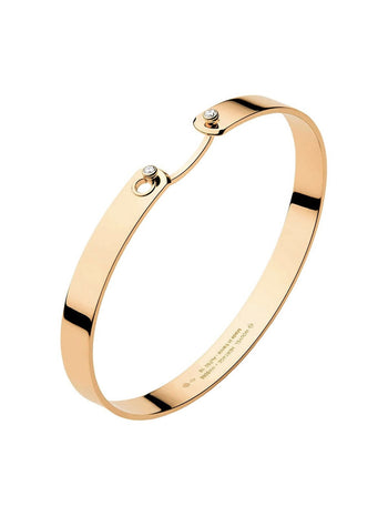 16cm Wide Monday Morning Mood Bangle Yellow Gold Bracelet