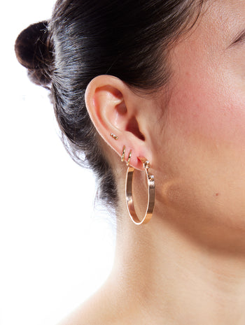 Monday Morning Mood Rose Gold Large Hoop Earrings