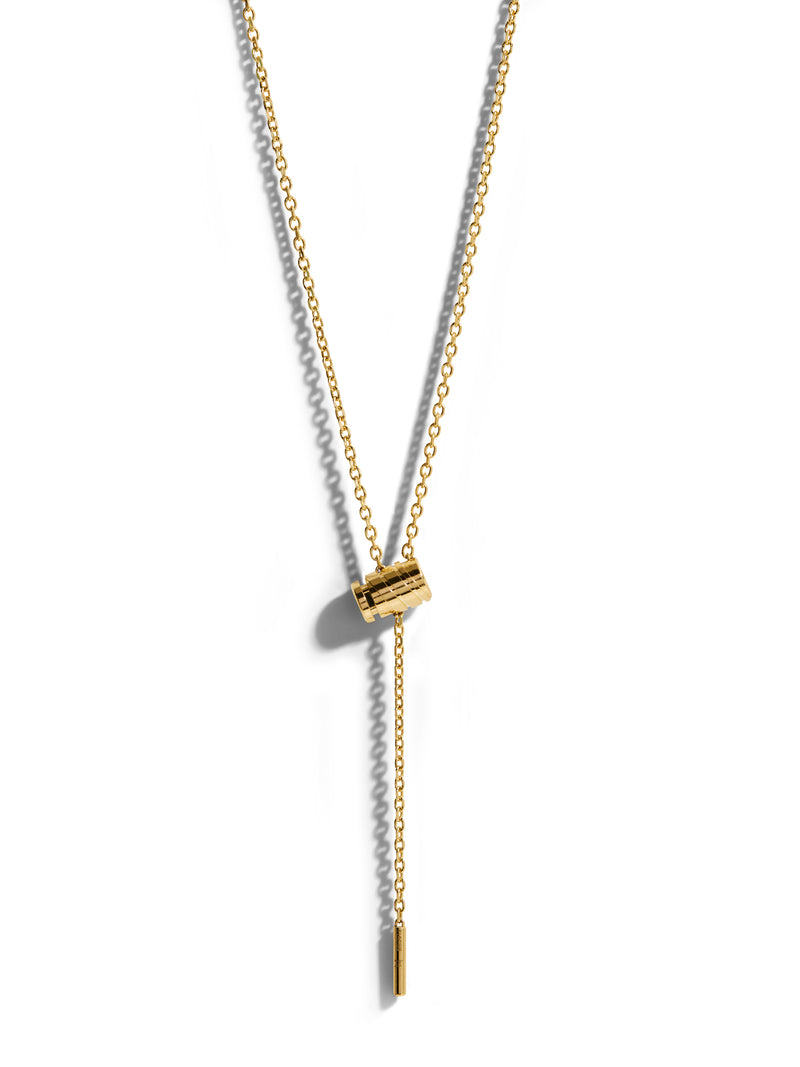 Mini Latch Yellow Gold Necklace