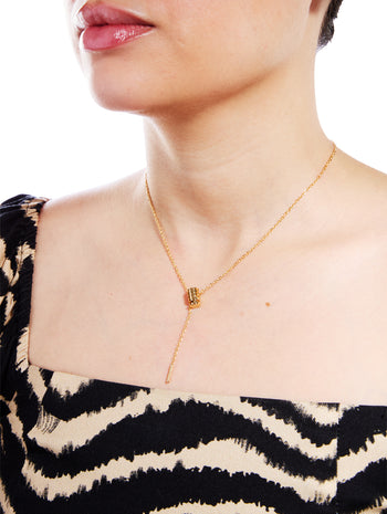 Mini Latch Yellow Gold Necklace