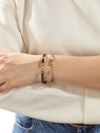 Midnight In Manhattan Titanium & Rose Gold Bangle