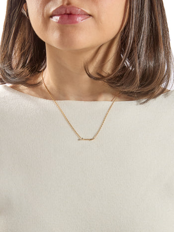 Business Meeting Mood Yellow Gold Necklace