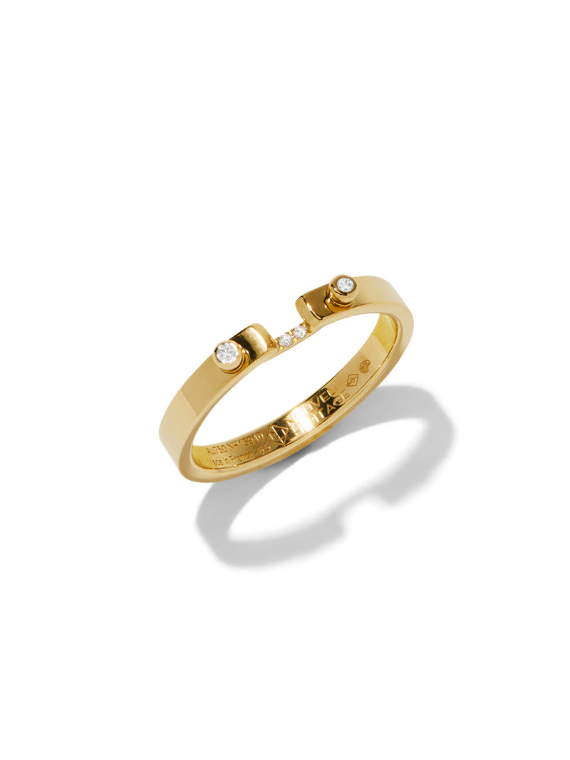 Business Meeting PM Mood Yellow Gold Ring