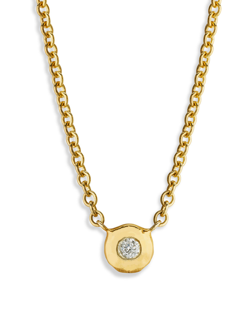 Diamond Nesting Gem Yellow Gold Necklace