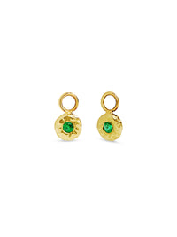 Emerald Nesting Gem Yellow Gold Charms