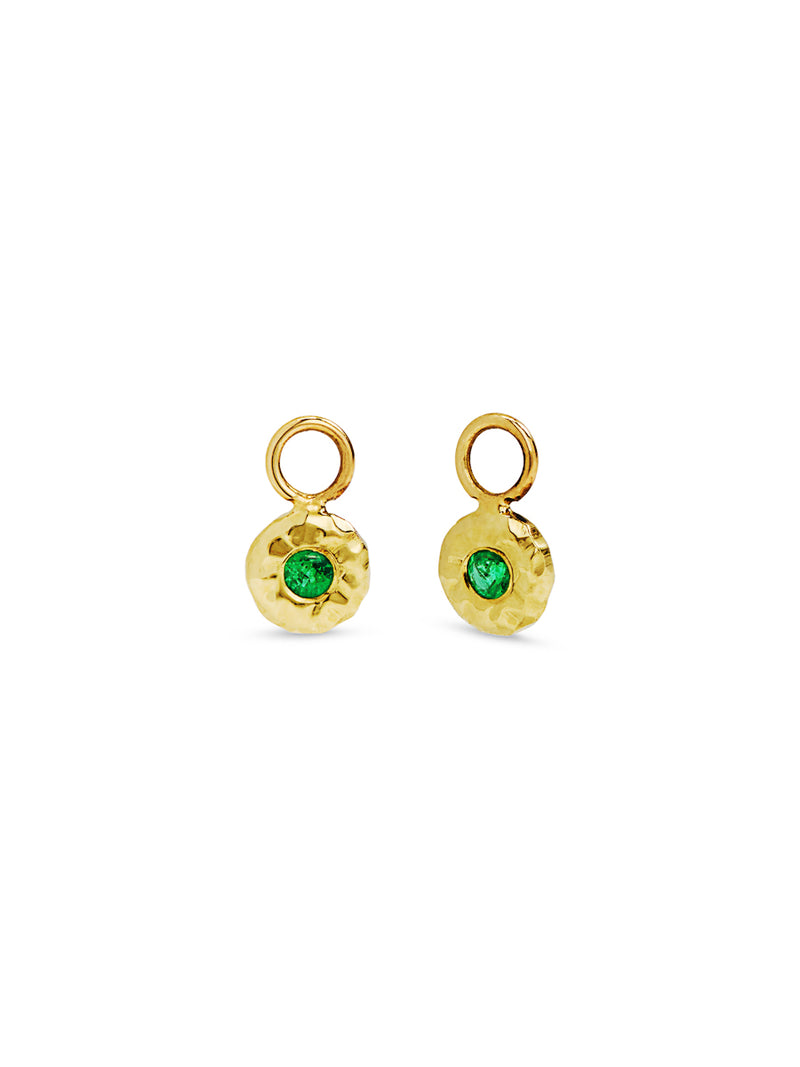 Emerald Nesting Gem Yellow Gold Charms