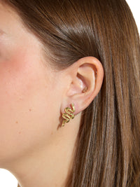 Petite Diamond Pacific Coast Yellow Gold Earrings