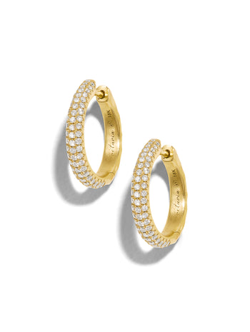 Diamond Yana Yellow Gold Hoops