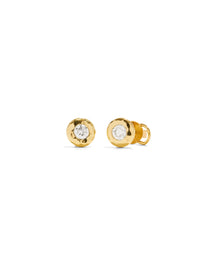 0.5ct Diamond Nesting Gem Yellow Gold Studs