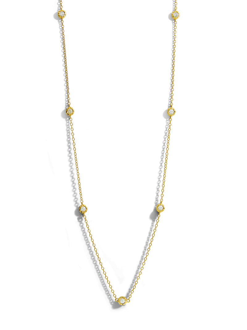 Diamond Nesting Gem "By The Pinch" Yellow Gold Necklace