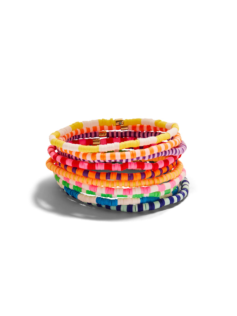 Technicolor Stripe Bracelet Bunch