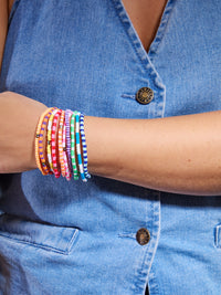 Technicolor Stripe Bracelet Bunch