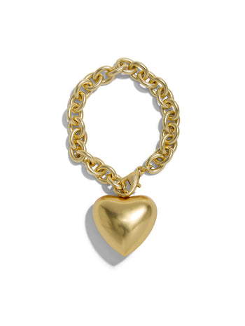 The Puffy Heart Bracelet in Gold