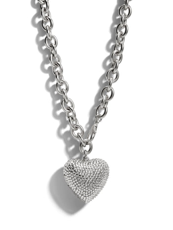 The Dazzling Puffy Heart Necklace