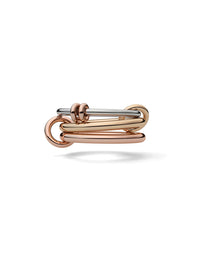 Raneth MX Sterling Silver, Yellow and Rose Gold Ring