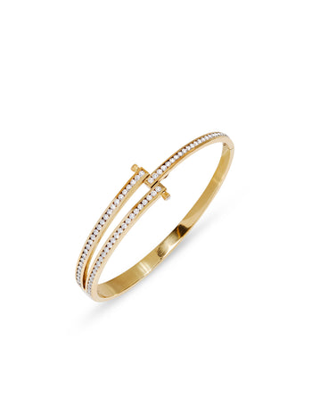 Magna Yellow Gold Bangle Bracelet