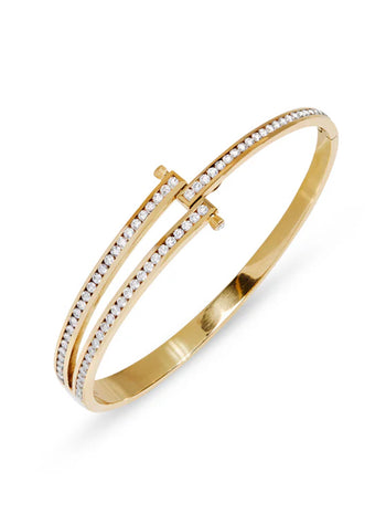 Magna Yellow Gold Bangle Bracelet