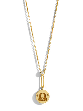 Mini Love Alchemy Yellow Gold Pendant Necklace