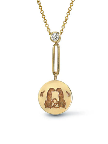 Mini Love Alchemy Yellow Gold Pendant Necklace