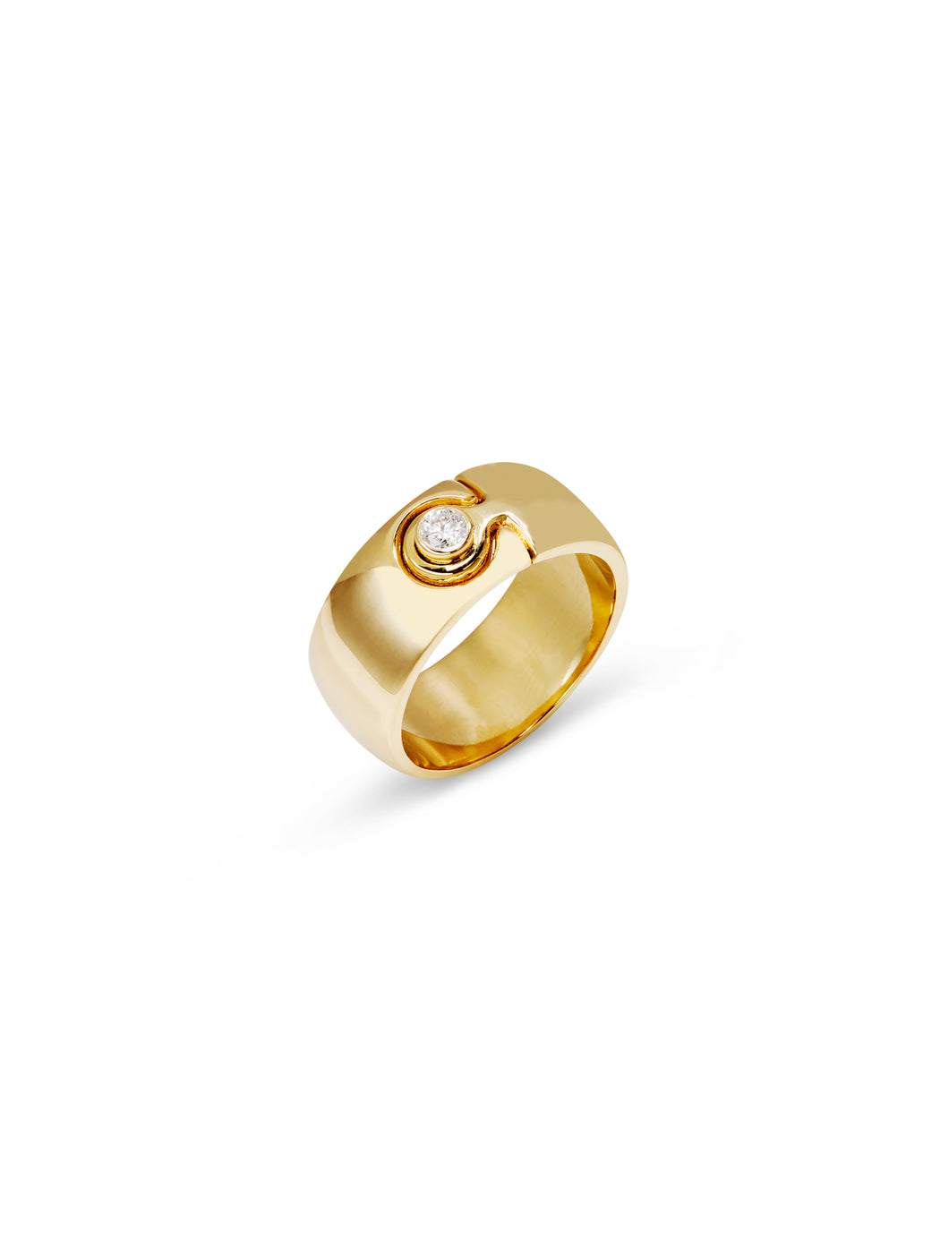 Small Impetus Puzzle Yellow Gold Ring