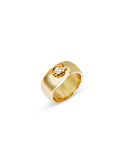 Small Impetus Puzzle Yellow Gold Ring