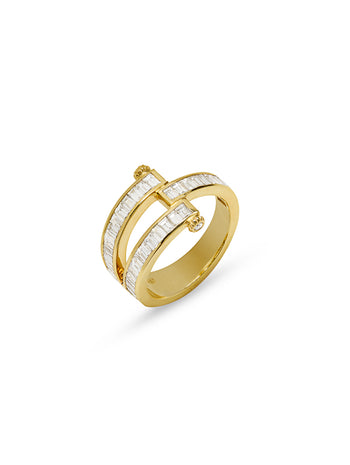 Baguette Diamond Magna Yellow Gold Ring