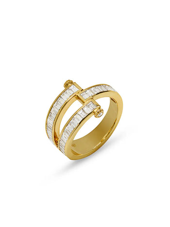 Round Diamond Magna Yellow Gold Ring