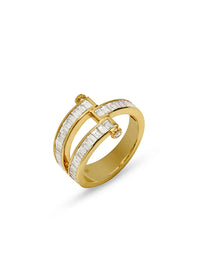 Round Diamond Magna Yellow Gold Ring