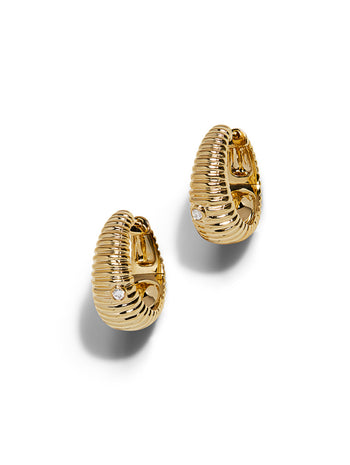 Berlingot Yellow Gold Hoop Earrings