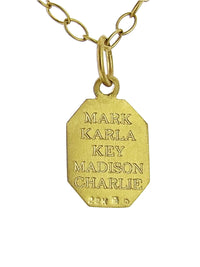 Classic Child Charm - Custom Engraved - Gold