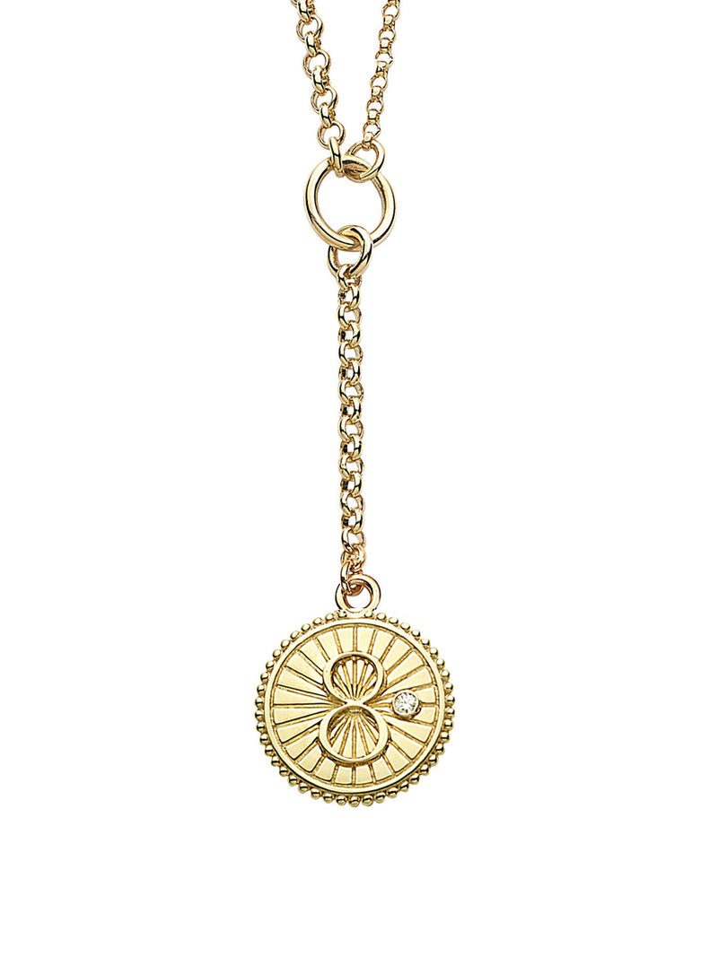 Baby Karma Medallion On Small Mixed Belcher Necklace