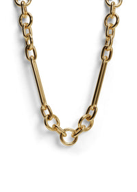 Mixed Oversized Convertible Clip Chain Yellow Gold Necklace