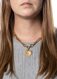 Mixed Oversized Convertible Clip Chain Yellow Gold Necklace