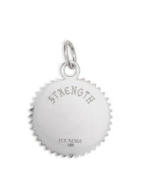 Baby Strength White and Yellow Gold Medallion