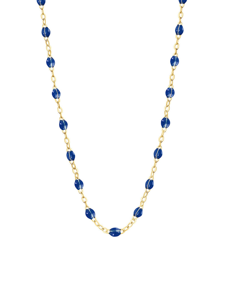 Classic Gigi Lapis Resin Yellow Gold Necklace