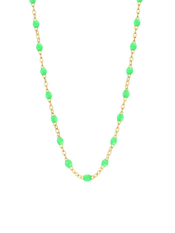 Classic Gigi Neon Resin Yellow Gold Necklace